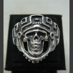 Серебряный перстень 925 пробы "Ацтекский череп"